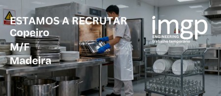 Copeiro (M/F) &mdash; Funchal, Ilha da Madeira