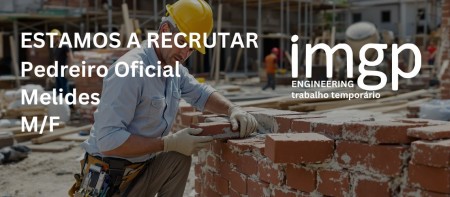 Pedreiro Oficial (M/F) &mdash; Melides