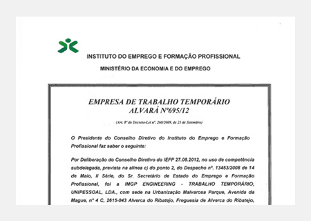 Temporay Work Permit