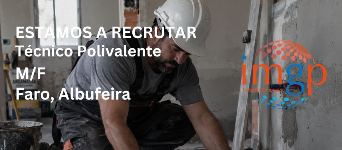 Polivalente de Construção Civil (M/F) — Albufeira