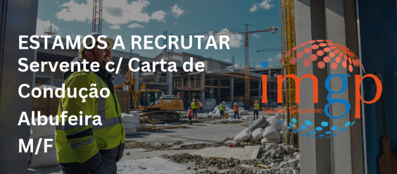 Servente c/ Carta de Condu&ccedil;&atilde;o (M/F) &mdash; Albufeira