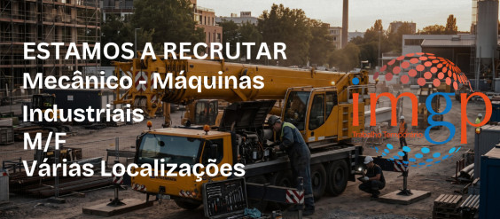Mec&acirc;nico de M&aacute;quinas Industriais (M/F) &mdash; Entrada Imediata