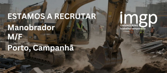 Manobradores de Máquinas (Bobcat e Giratória) (M/F) — Porto