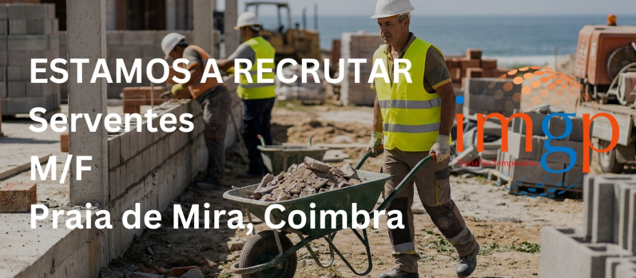 Serventes (m/f) — Praia de Mira (Coimbra)